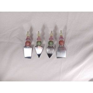 Venetian Ornaments Cheese wedge knife set of 4 Boston Warehouse Decorative